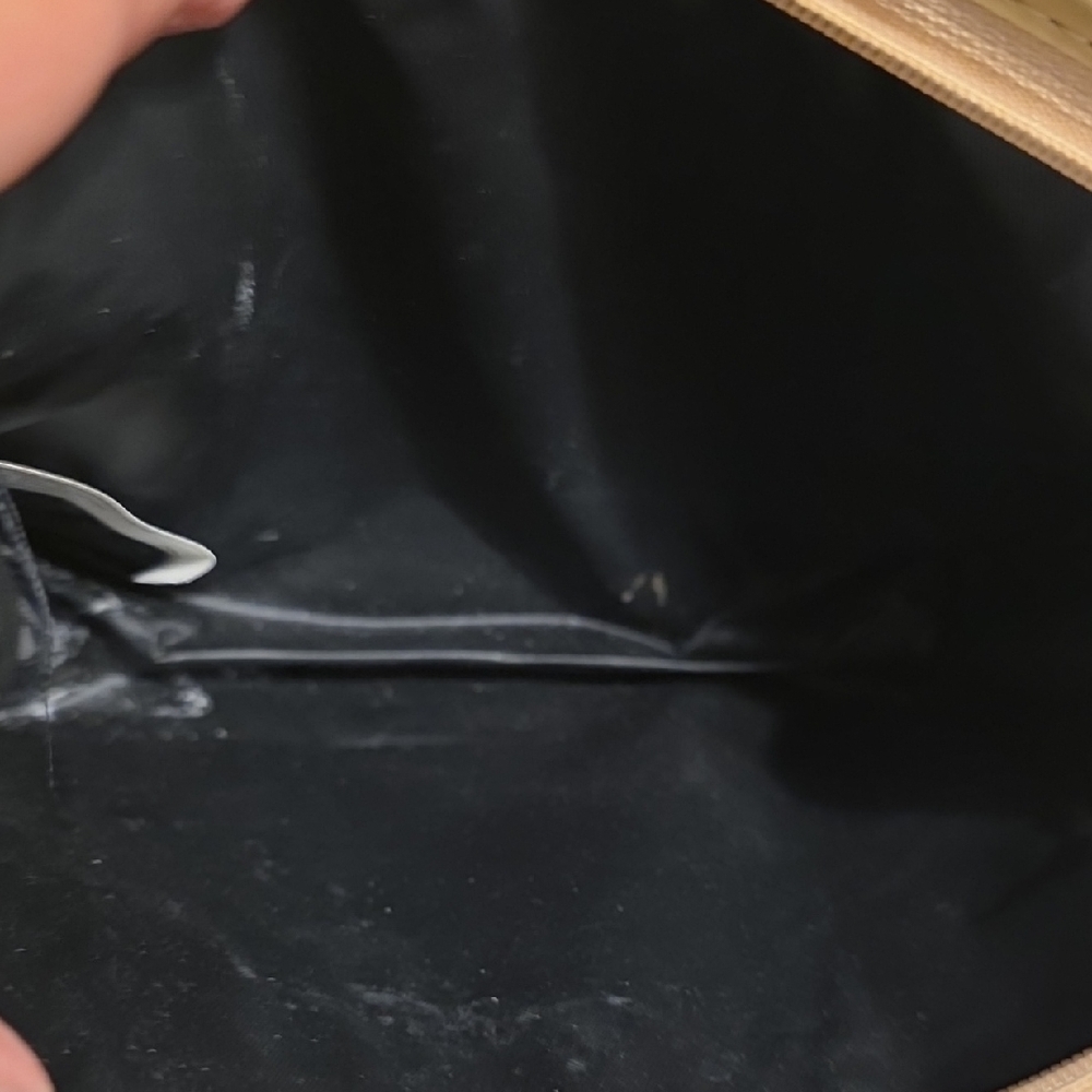 Source Unknown Black and Tan Patterned Cosmetic B… - image 2